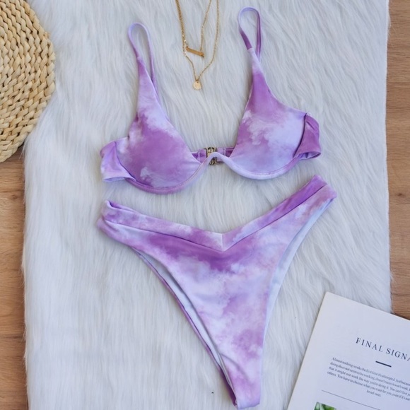 pastel tie dye bikini